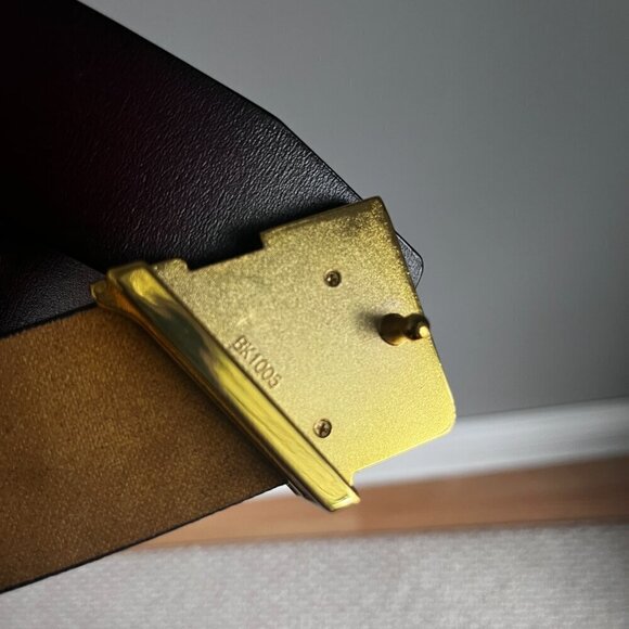 Men's Brown Belt Gold V Clasp - Picture 5 of 10